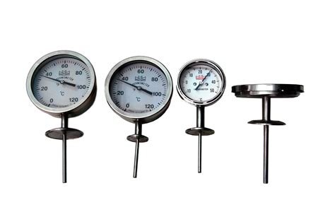 Bimetallic stemmed thermometer w/sanitary fitting | Taiwantrade
