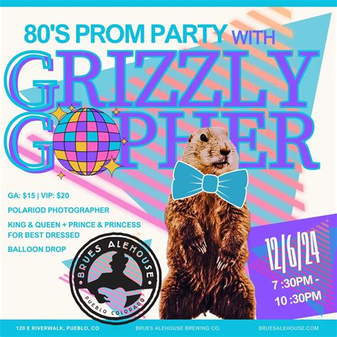 80s Prom Party with Grizzly Gopher, Brues Alehouse Brewing Co., Pueblo ...
