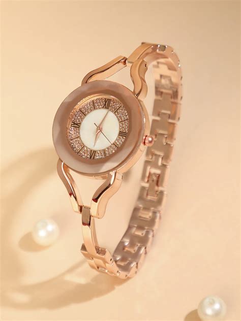 Buy Haute Sauce Women The Celeste Roman Round Pink Dial Analog Watch ...