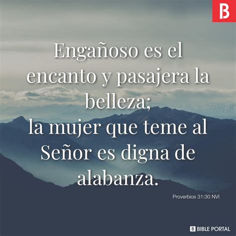 Proverbios 31:30 NVI - Bible Scripture Image - Bible Portal
