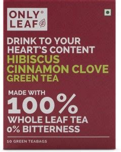 Onlyleaf 100% Natural Refreshing Zesty Hibiscus, Cinnamon, Cloves Green ...