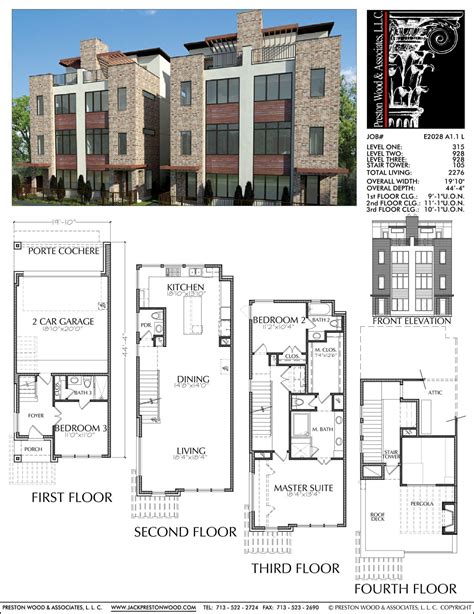 Two Story Row House Plan