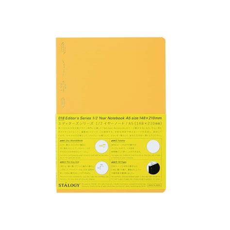 Nitoms STALOGY 365 - Day Notebook, yelow – Unbox Japan