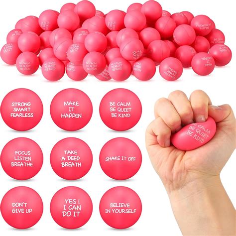 Amazon.com: Shappy 72 Pcs Inspirational Stress Relief Balls ...