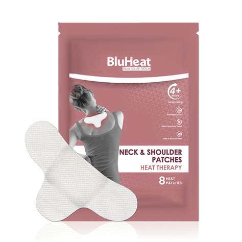 BluHeat Neck & Shoulder Pain Relief Patches 8 Large Heat Therapy ...