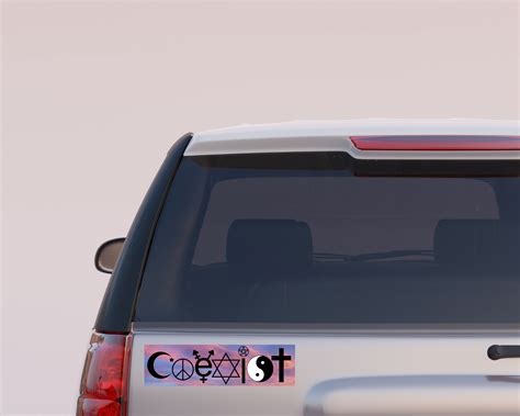 Coexist Bumper Sticker 15 X 3.75 Waterproof Vinyl Decal for Car or ...