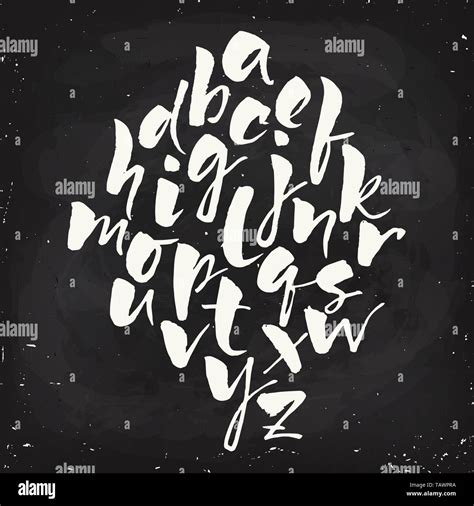 Vector modern calligraphic hand written alphabet set Stock Vector Image ...