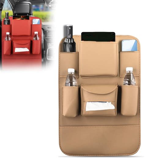 Obbarde Car Seat Back Organizer,Universal Back Seat Car Organizer with 7 Pockets,For Most Cars ...