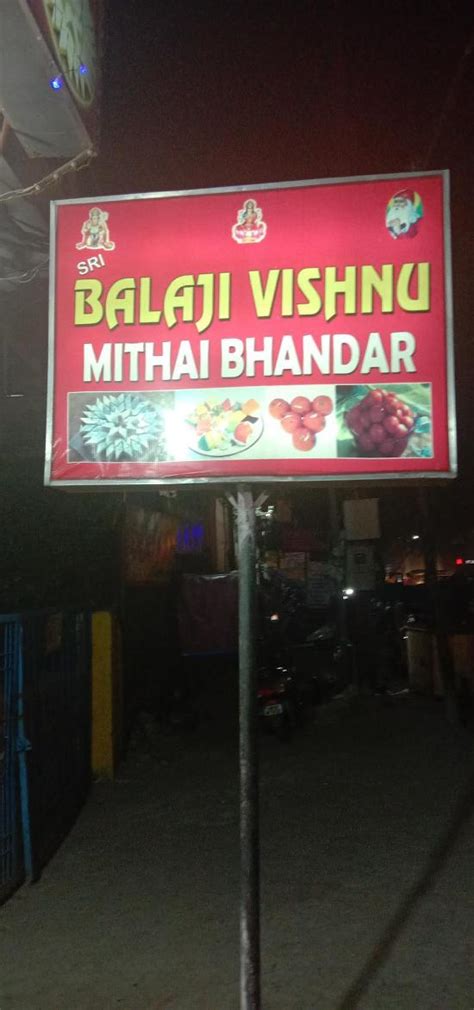 Menu at Balaji vishnu sweet shop, Hyderabad