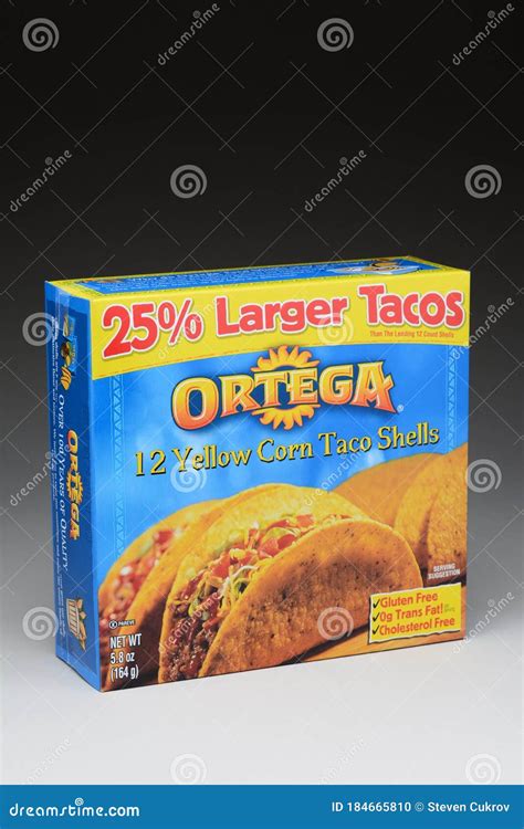 Ortega Taco Yellow Corn Shells Editorial Image - Image of editorial ...