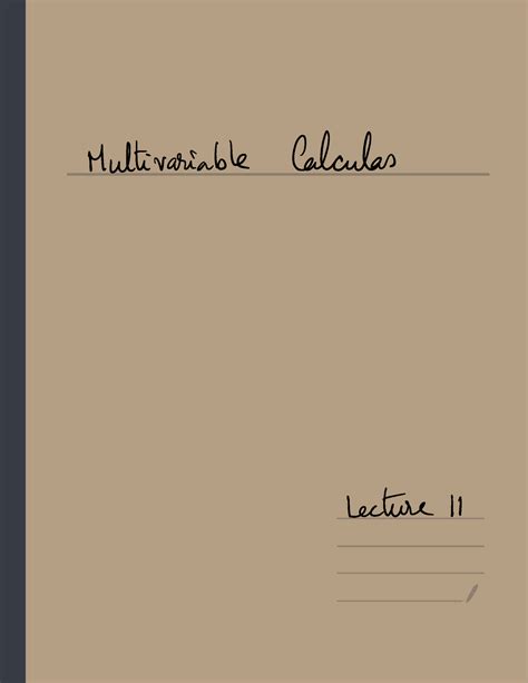 Lecture 11 - Multivariable Calculus lecture 11 Total ...