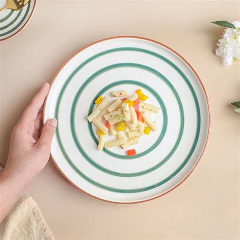 Spiral Dinner Plate Green 10 Inch Online - Premium Dinner Plate | Nestasia