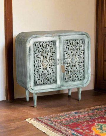 Antique Grace Mango Wood Cabinet