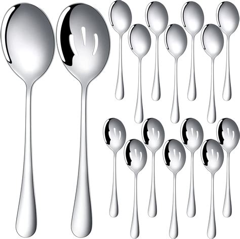 Amazon.com | 4-Piece Serving Spoons Set - Includes 2 Serving Spoons and ...