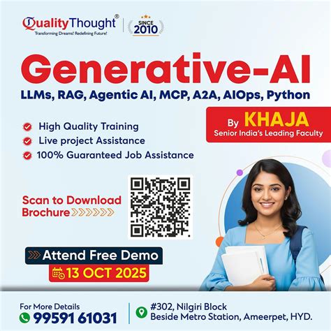 Free Demo on Generative AI, LLMs, RAG, Agentic AI, MCP, A2A, AIOps ...