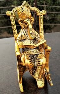 woomenzara Metal Lord Ganesh Reading Ramayana Statue God Ganesha ...