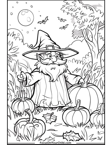 Image result for Wizard Coloring Pages