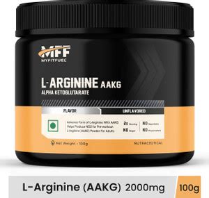 MyFitFuel L-Arginine (AAKG) Alpha Keto Glutarate , 100g Unflavored Pre ...