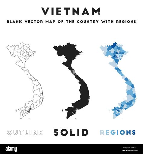 Vietnam map. Borders of Vietnam for your infographic. Vector country shape. Vector illustration ...