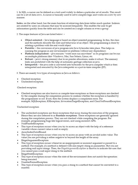 Image result for Java Interview Sheet