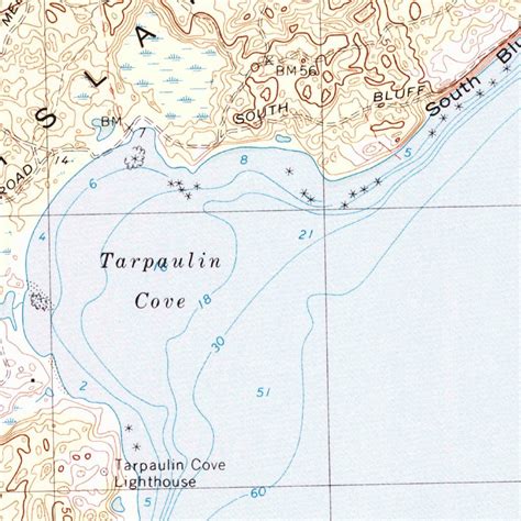Naushon Island, MA (1972, 25000-Scale) Map by United States Geological ...
