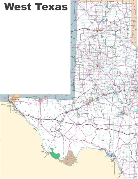 Detailed Map Of West Texas