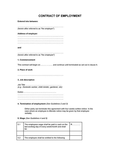 Image result for Basic Contract Template