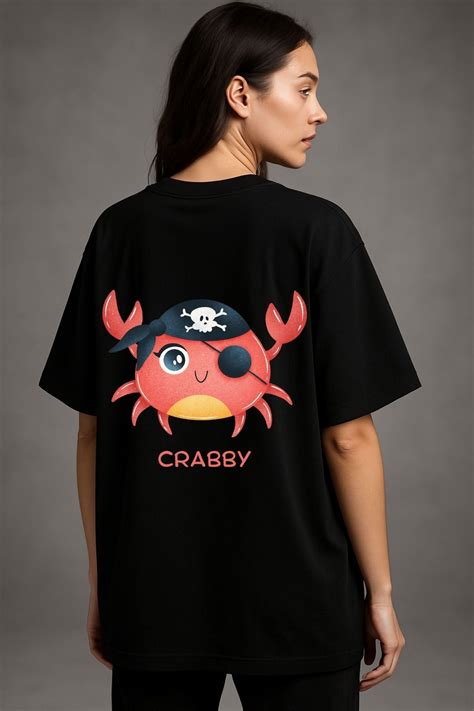 Crabby Printed Oversized T-shirt - Comfort & Style – Fafo Store