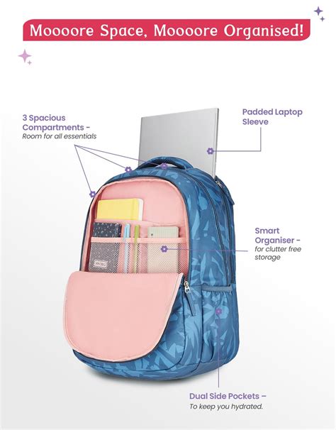 Genie Velora Backpack For Girls |19 Inch-40 Litres – Dhariwal Bags