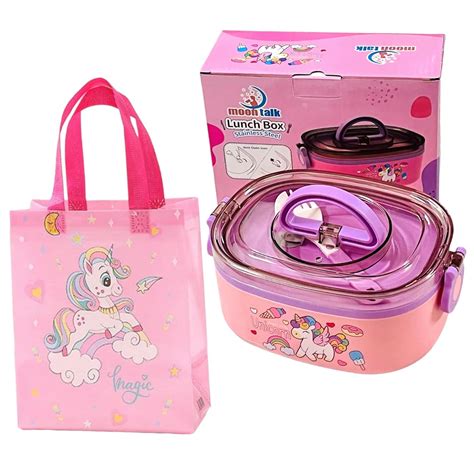 Buy Le Delite Stainless Steel Insulated Lunch Box for Kids/Unicorn ...