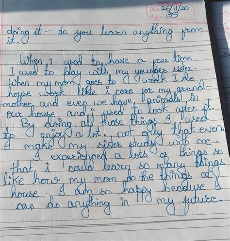 Write a paragraph in about sixty words, using the following hints:What ...