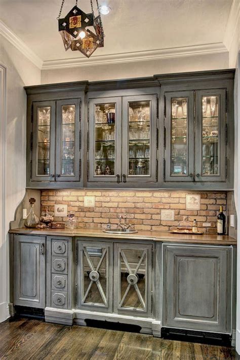 25+ Ways To Style Grey Kitchen Cabinets | Rustic farmhouse kitchen ...