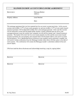 Illinois Election Of Escrow Account Or Pledge Time Deposit Account ...