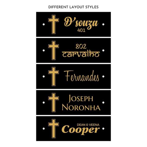Teak Float Name Plate - Holy Cross – Housenama