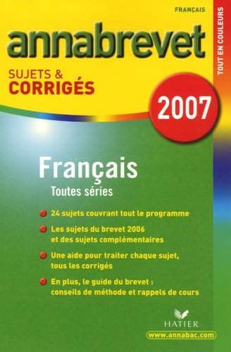 Amazon.in: Buy Annabrevet 2007 français sujets et corriges Book Online ...