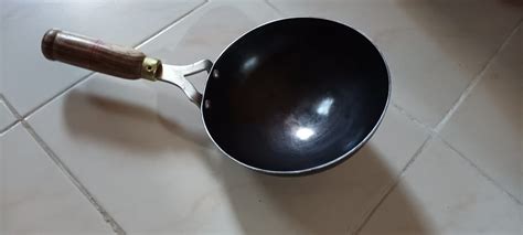 Buy Veer Enterprises Ms Iron Frying Deep Kadai with Wooden Handle (9 ...