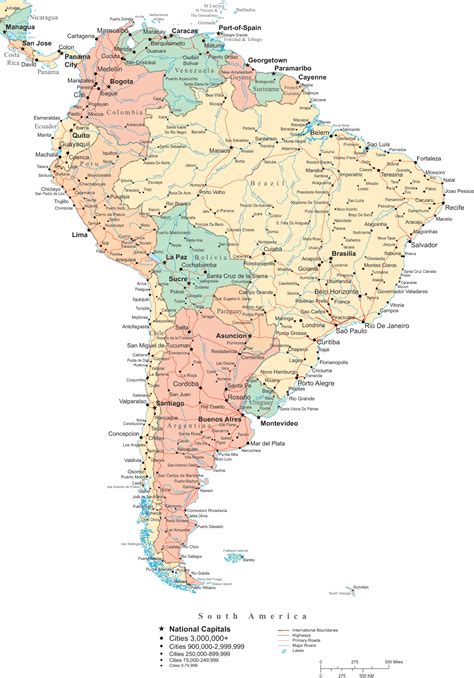 Map of South America