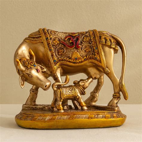 Buy Corsica Ananta Polyresin Cow and Calf Figurine from Corsica by Home ...