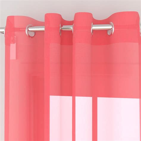 Buy Colour Connect Pink Solid Sheer Door Curtains - 110x270cm - Set of ...