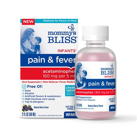 Infant Acetaminophen Pain & Fever Reducer 2oz- Mommy's Bliss