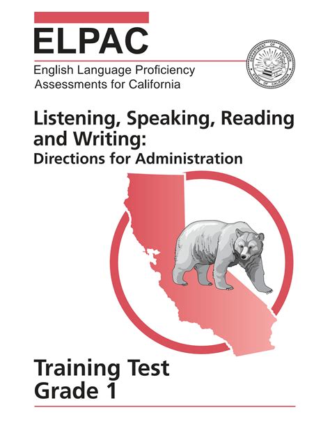 SOLUTION: Elpac listening speaking reading and writing training test ...