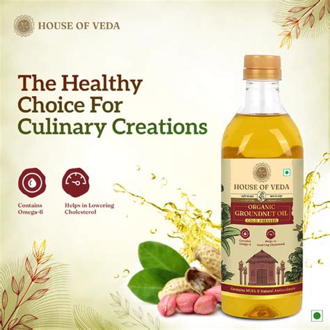Organic Groundnut Oil 1 Lt (Pack of 2) – HOUSE OF VEDA