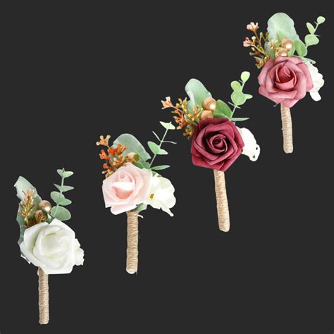 GownLink's Alluring Beauty Exquisite Groom's Boutonnieres for a Christ