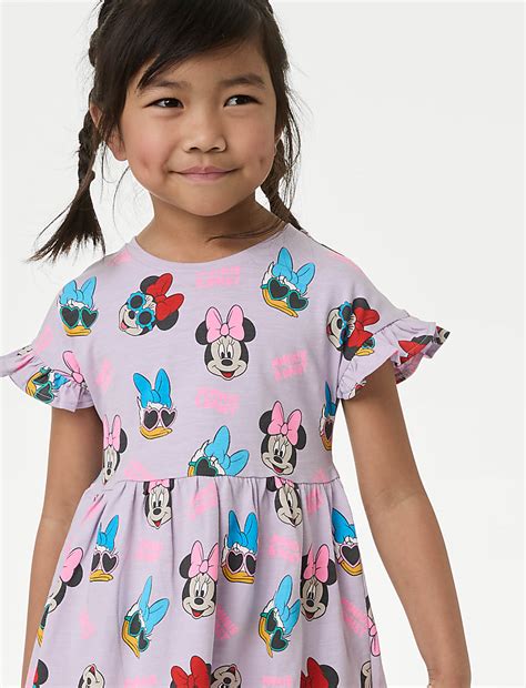 Buy Pure Cotton Minnie Mouse™ Dress (2-8 Yrs) at Marks & Spencer