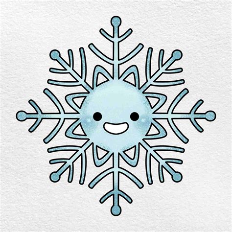 How to Draw a Cute Snowflake - HelloArtsy