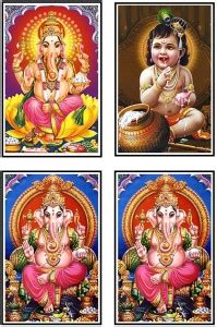 'Spiritual / Gods Posters' (Pack of 4) for Room & Office Paper Print ...