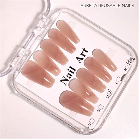 Arketa Premium Reusable Press-On Nails With Application Kit ...
