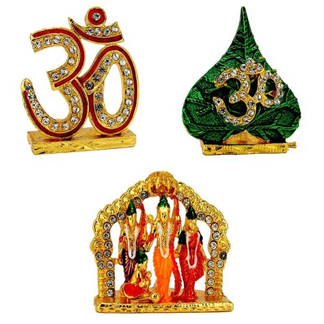 Buy LE Holy Symbol Om, Holy Symbol Om and Pan Leaf & Ramdarbar (Small ...