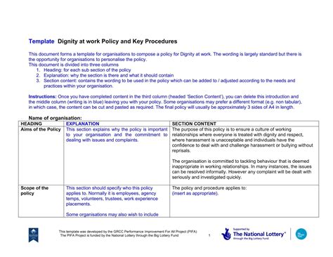 Free Printable Policy And Procedure Templates [Word, PDF] Examples