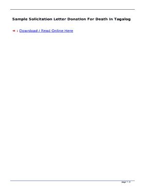 Solicitation Letter For Death Financial Assistance Tagalog - Fill and ...